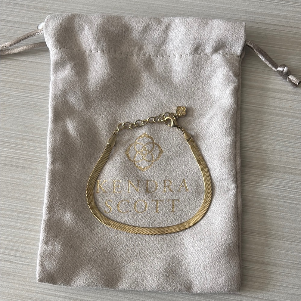 Kendra Scott Gold Kassie Chain Bracelet Reversible Gold and Silver
